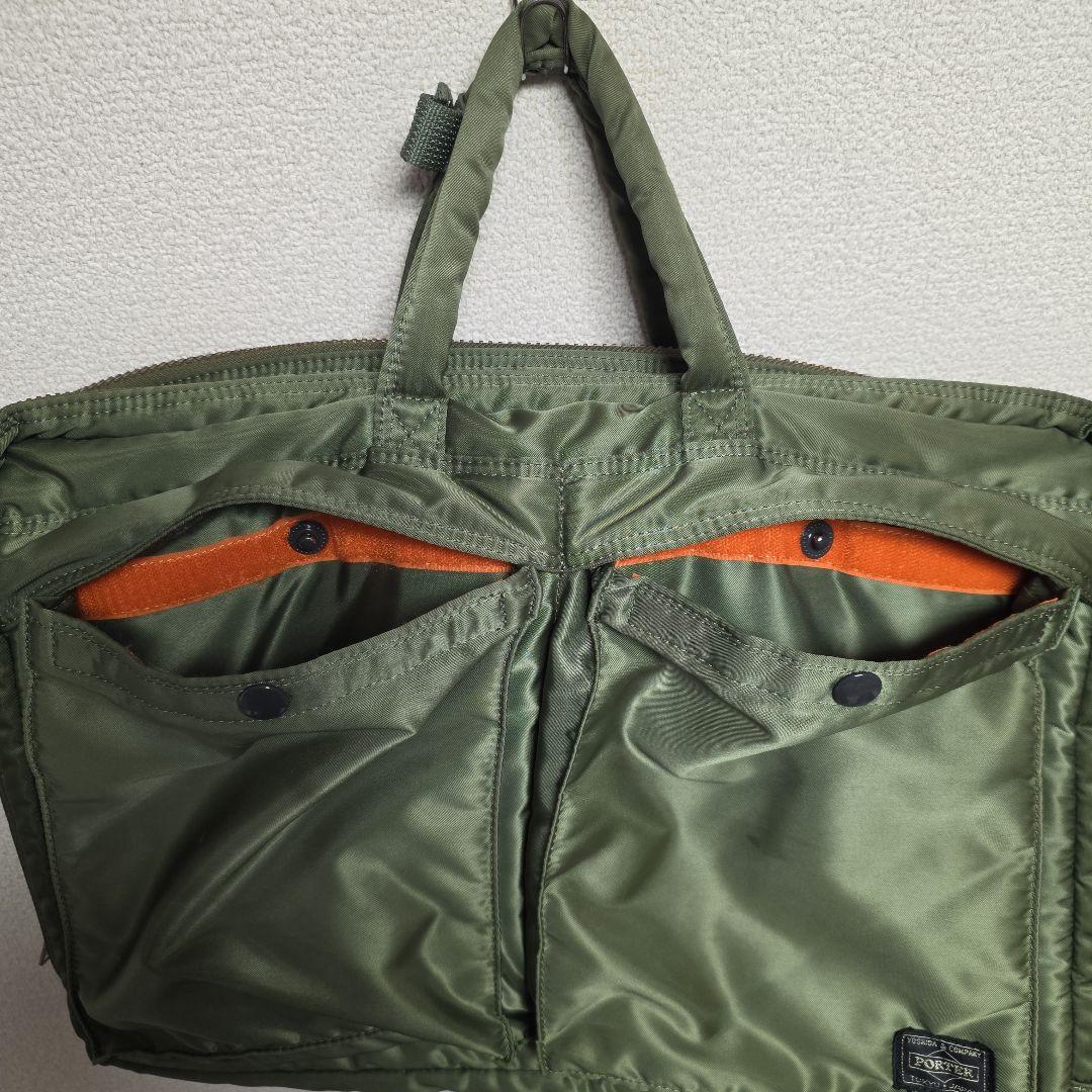 希少PORTER 3way 2層 ショルダー リュック セージグリーン　タンカー