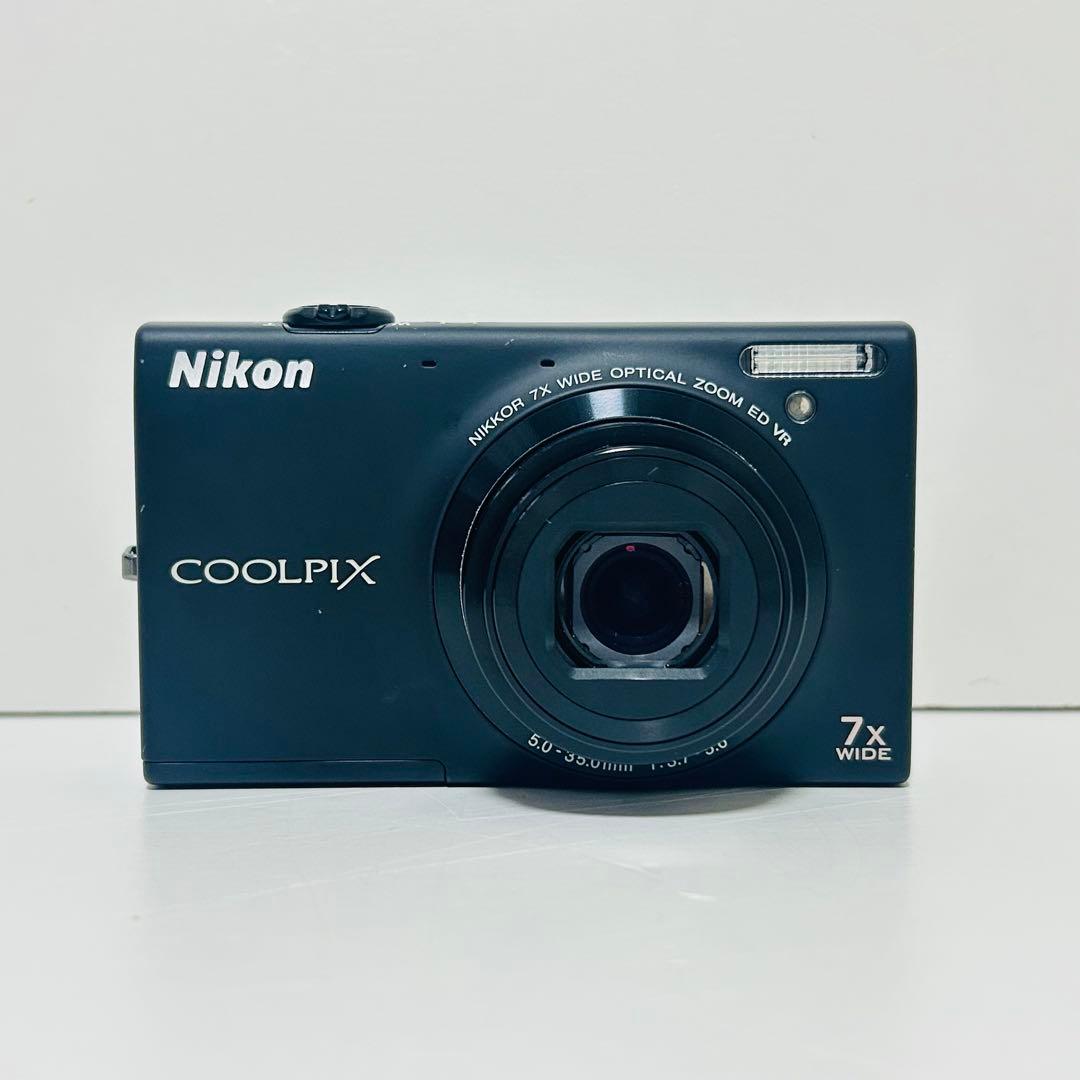 【美品】Nikon COOLPIX S6100 コンデジ ブラック 付属品完備