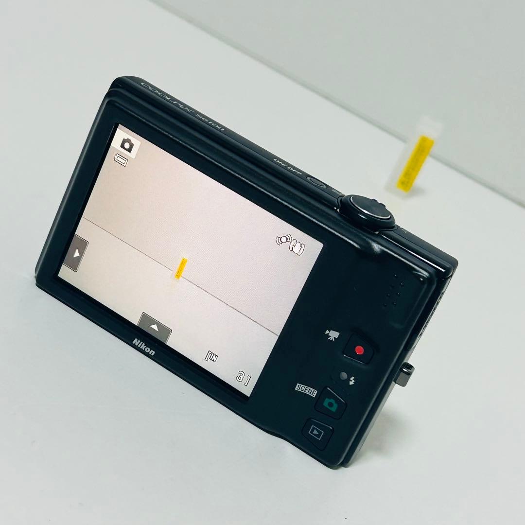 【美品】Nikon COOLPIX S6100 コンデジ ブラック 付属品完備