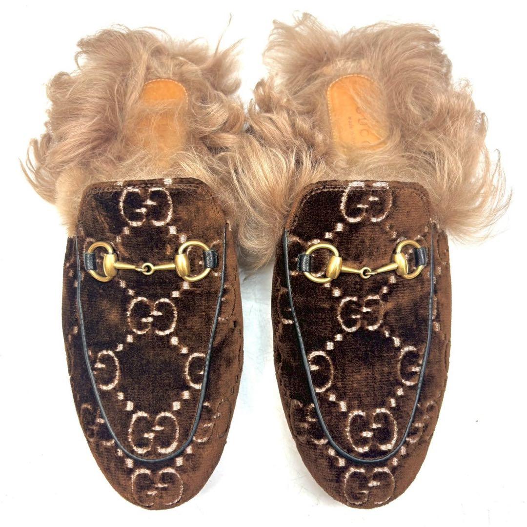 GUCCI グッチ　プリンスタウン　 ミュール　GG ホースビット　37