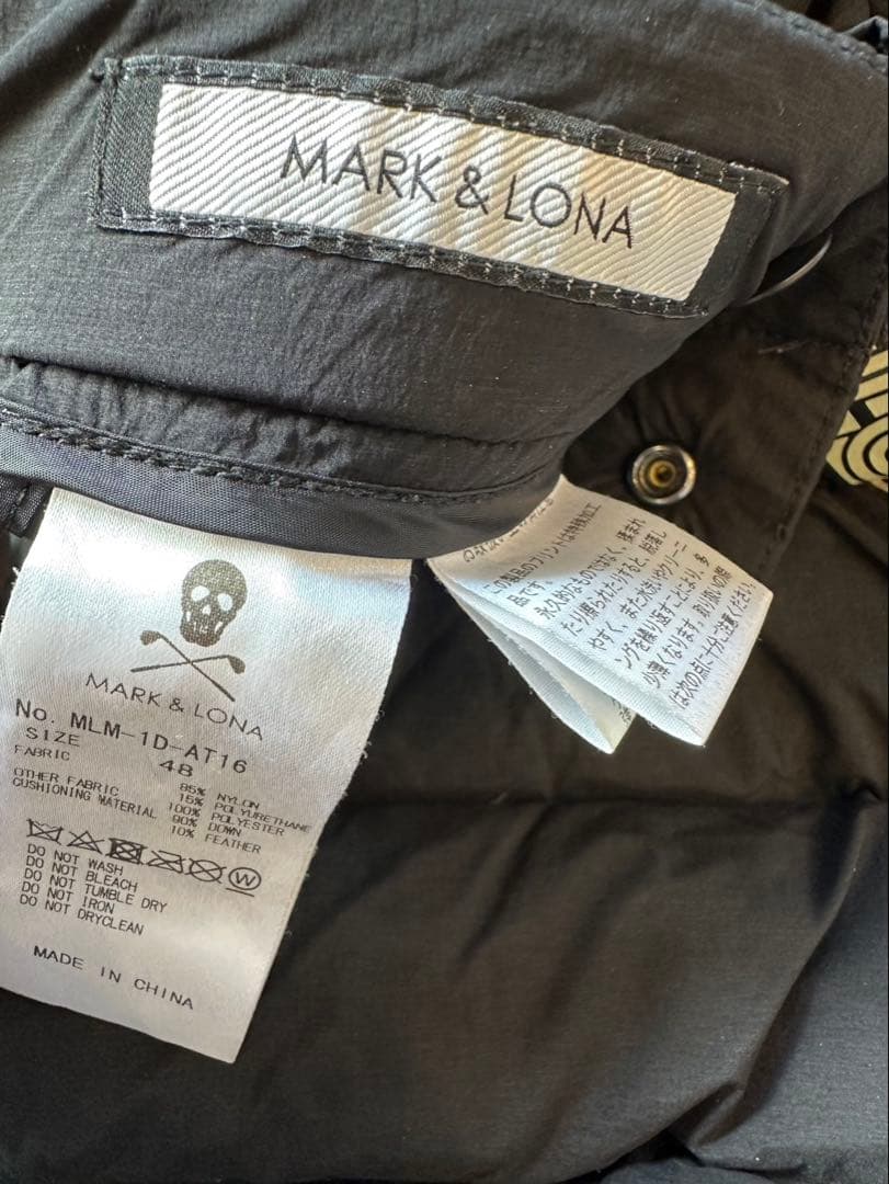 MARK & LONA ブラックダウンパンツ MLM-1D-AT16