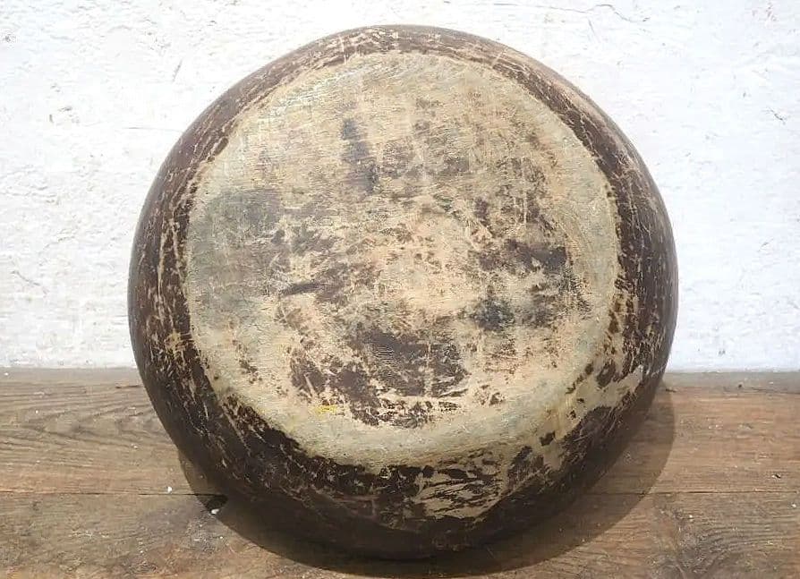 1348 W47cm レトロなこね鉢　捏ね鉢　蕎麦打ち　うどん　古道具　木皿