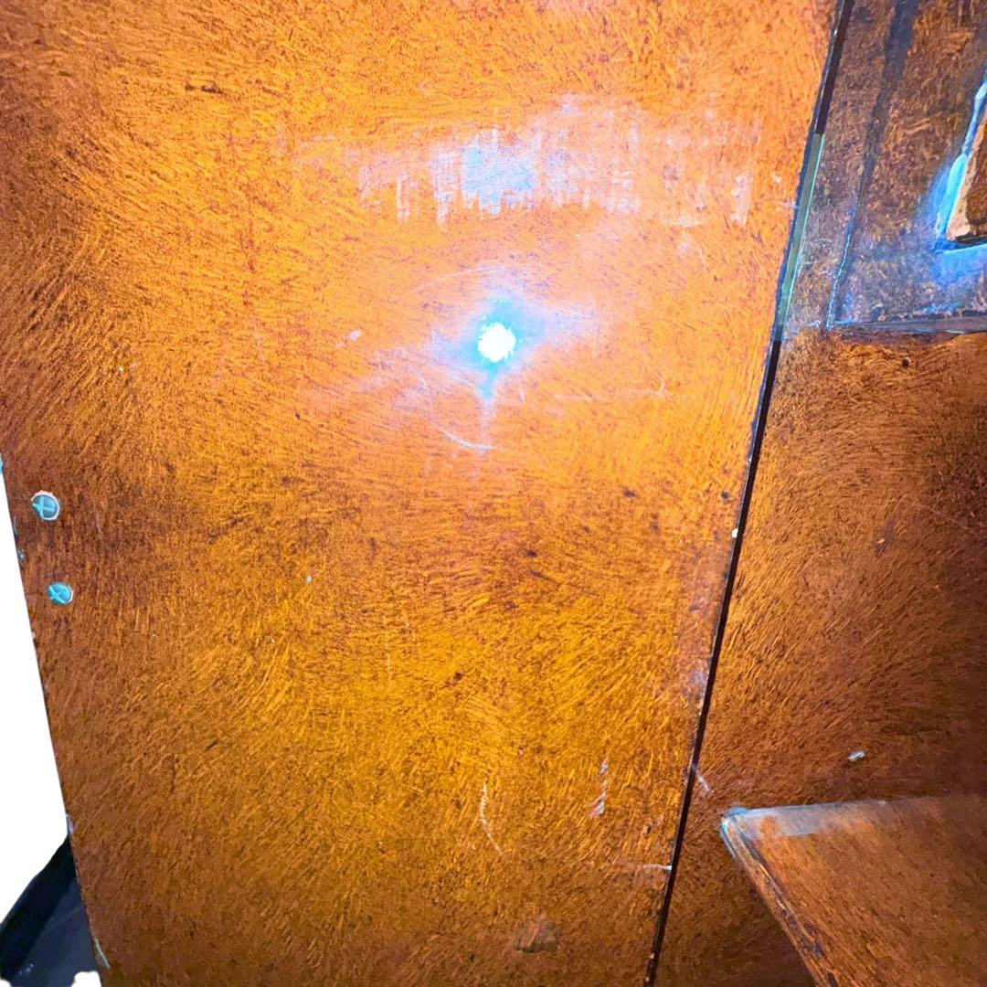 漆塗り調 花鳥図 和家具 収納棚 飾り棚 古家具 和モダン