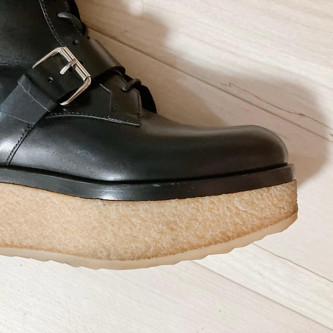 ピエール アルディ　VALENTINA ブーツ　レザー　ブラック　厚底　37