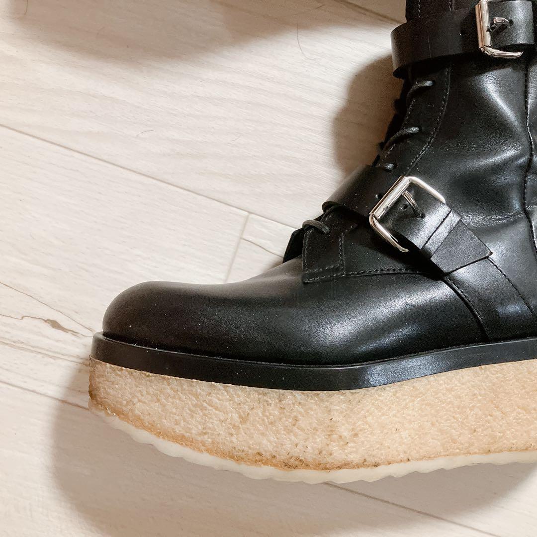 ピエール アルディ　VALENTINA ブーツ　レザー　ブラック　厚底　37