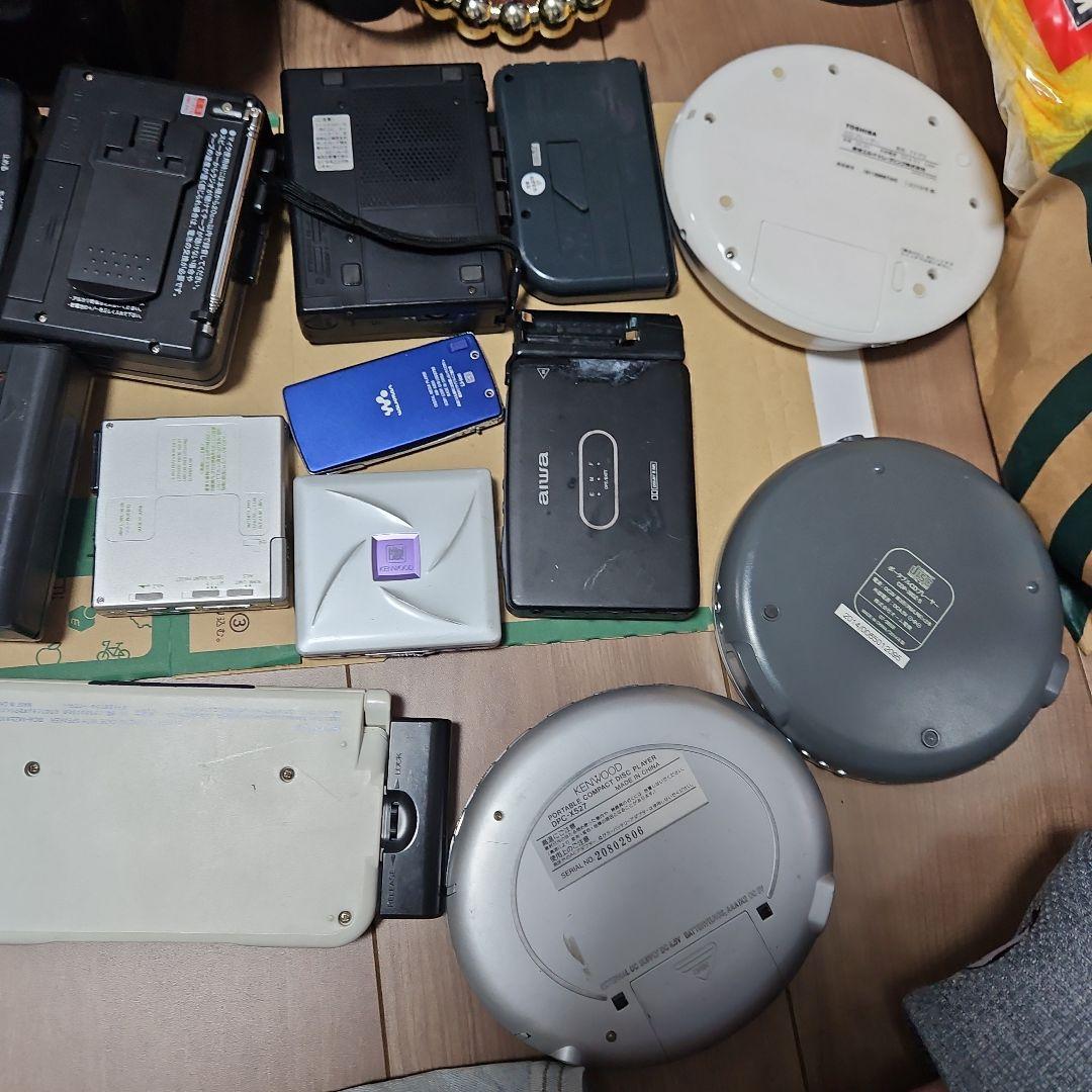 CDプレーヤーラジカセカセットテープウォークマン、MD プレーヤー全てジャンク品