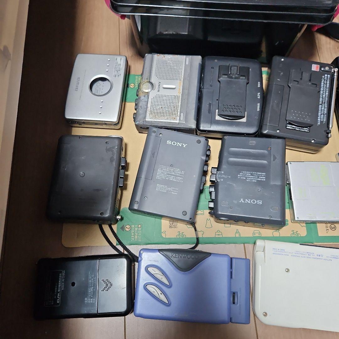 CDプレーヤーラジカセカセットテープウォークマン、MD プレーヤー全てジャンク品