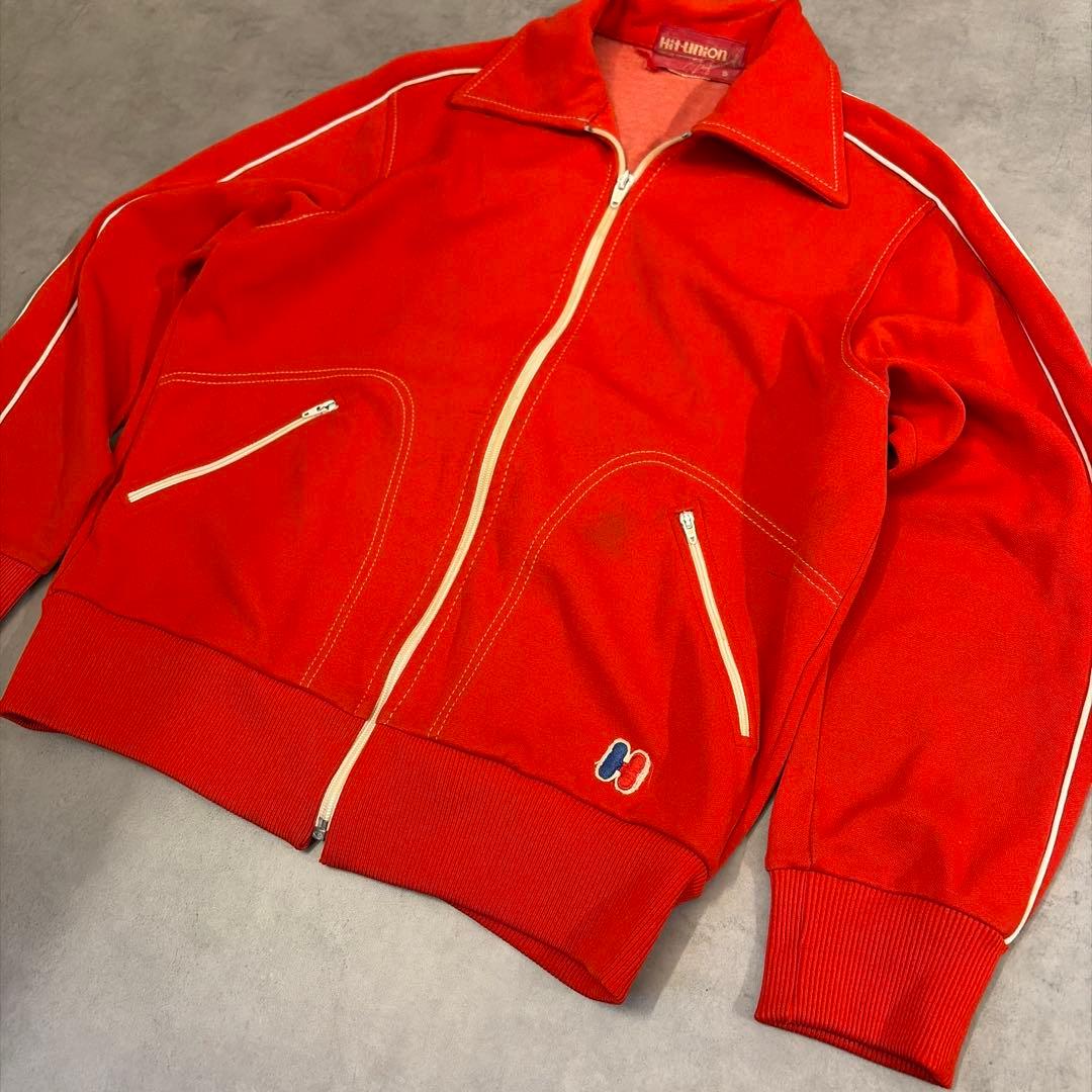 ★ 超希少 ★80s ヒットユニオン ジャージ セットアップ 刺繍ロゴ ステッチ