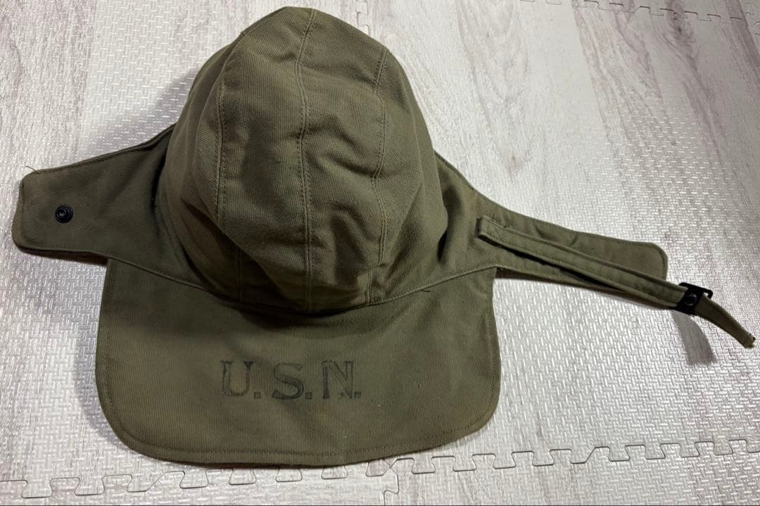 アメリカ軍 米軍 USN ミリタリー N-1 ステンシル デッキキャップ 帽子