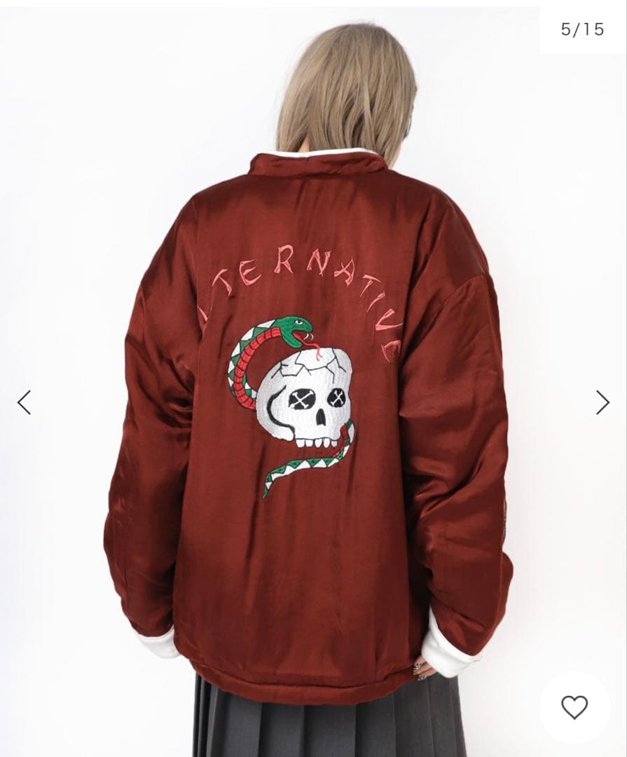 ■超美品★M★ RNA チャイナスカジャン★レディース ジャケット★スカ★