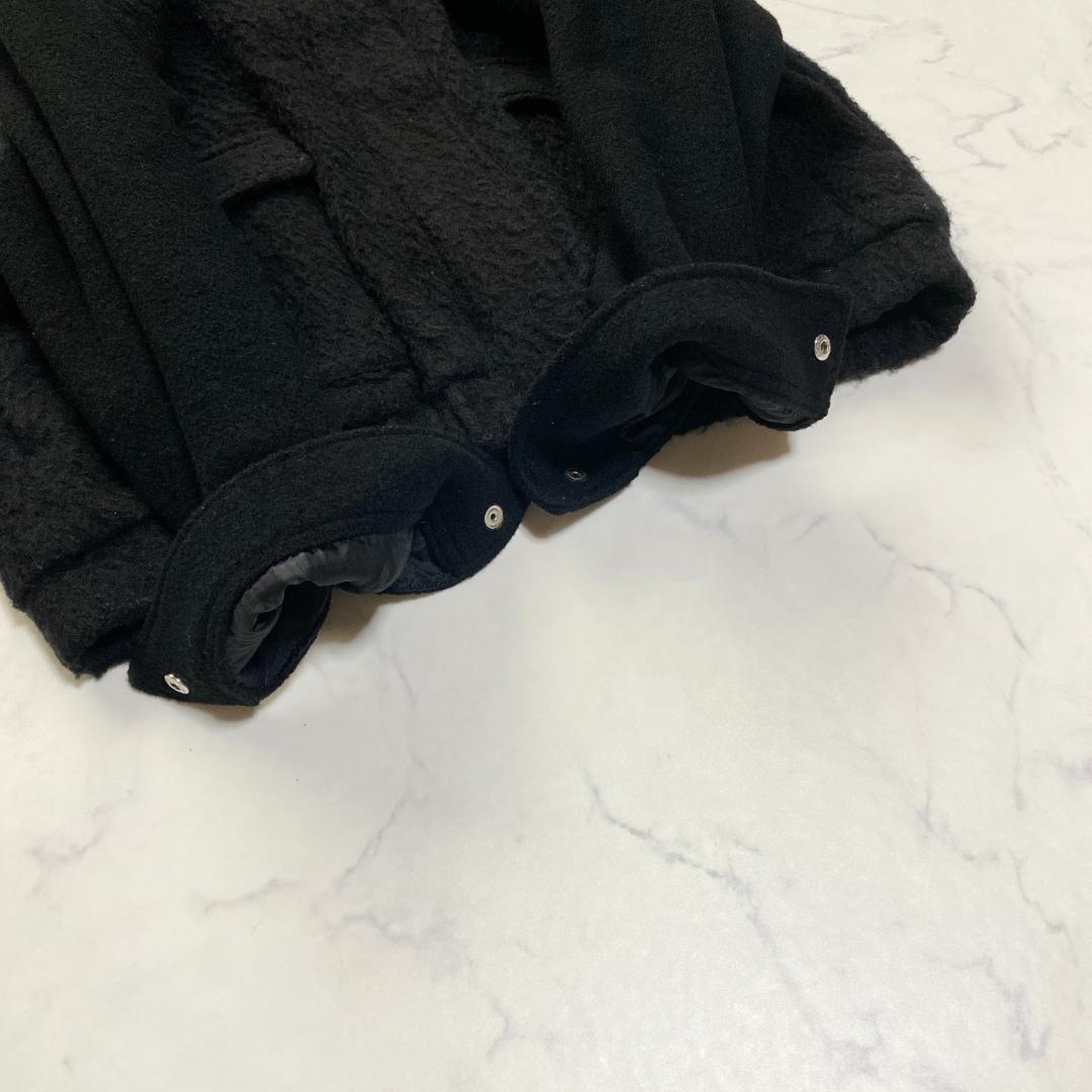 allureville 22AW モヘア混 ショートコート 切替 2 黒