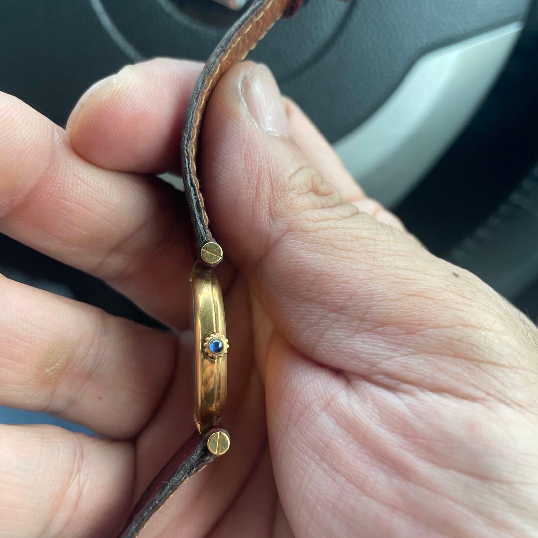 Cartier クォーツ時計 ホワイト/ゴールド