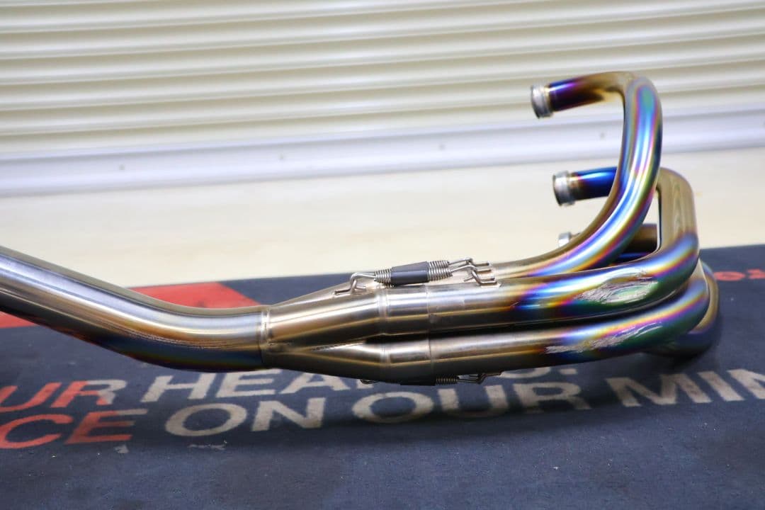 ZRX400 ZRX2 ストライカー　フルチタン手曲げマフラー