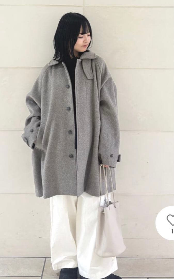 タグ付き未使用品　かぐれ　ウールバックタックショートコート