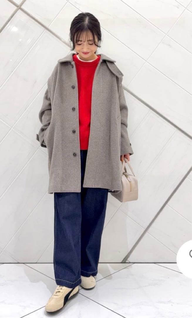 タグ付き未使用品　かぐれ　ウールバックタックショートコート