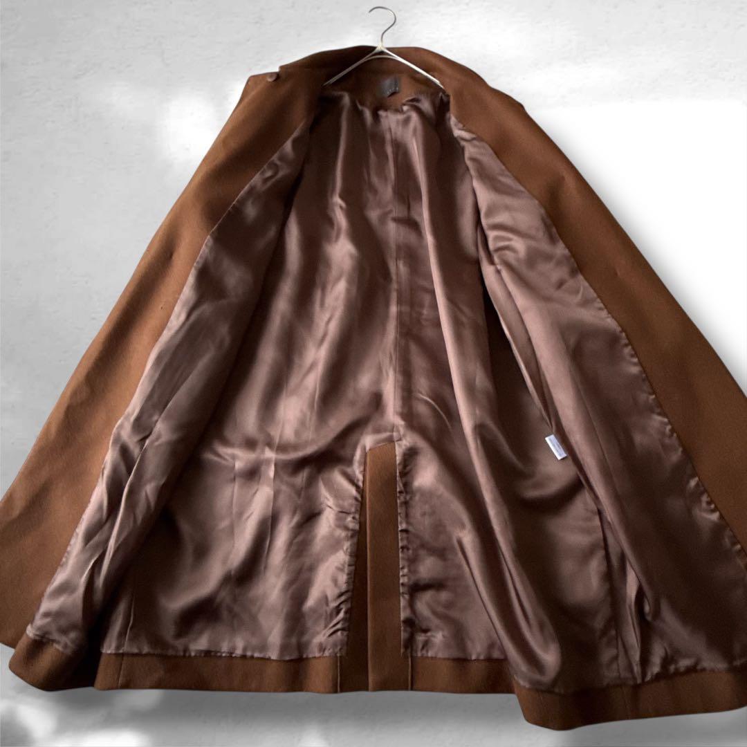 【未使用級】オローネ 6つボタンのバルーンコート　ウール　日本製　ブラウン