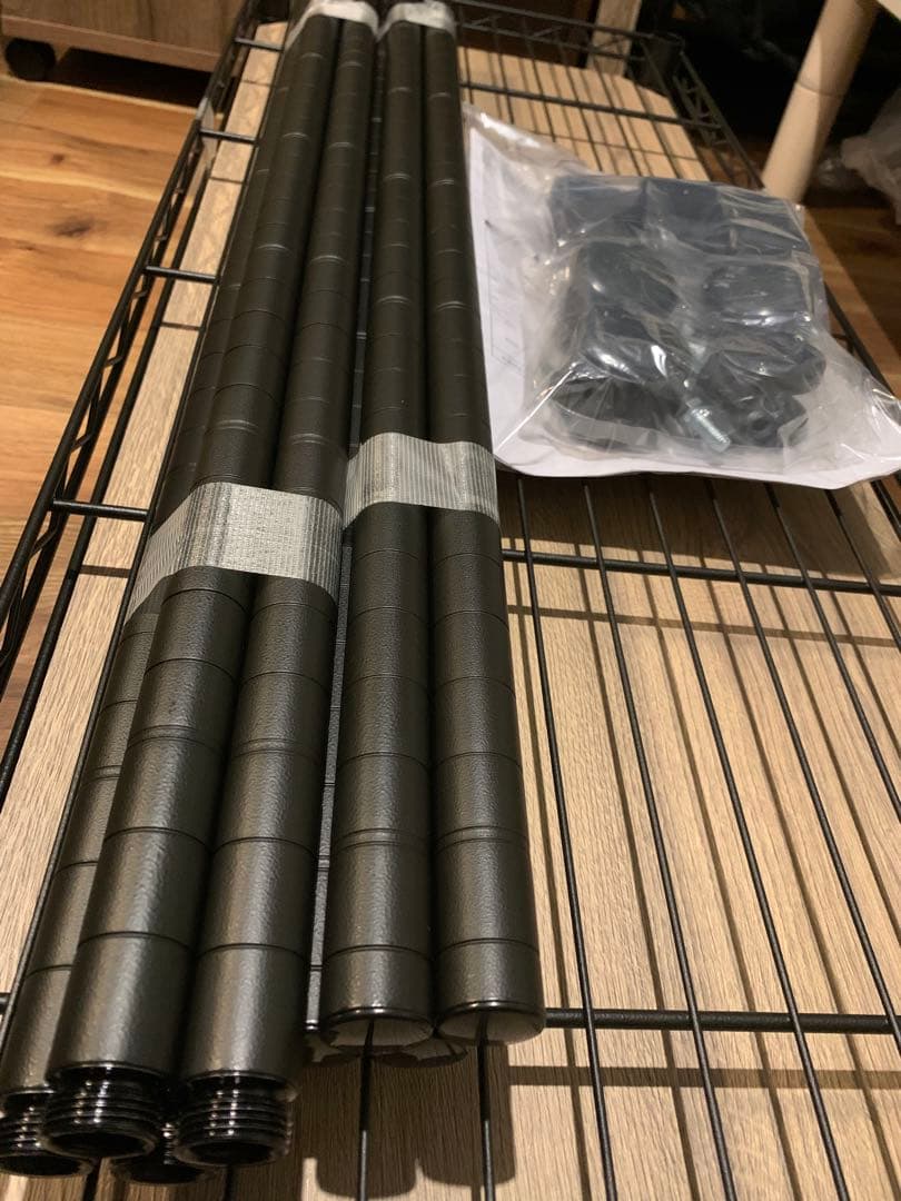 ルミナス ノワール ラック 5段 幅110 奥行40 【天板2枚付き】