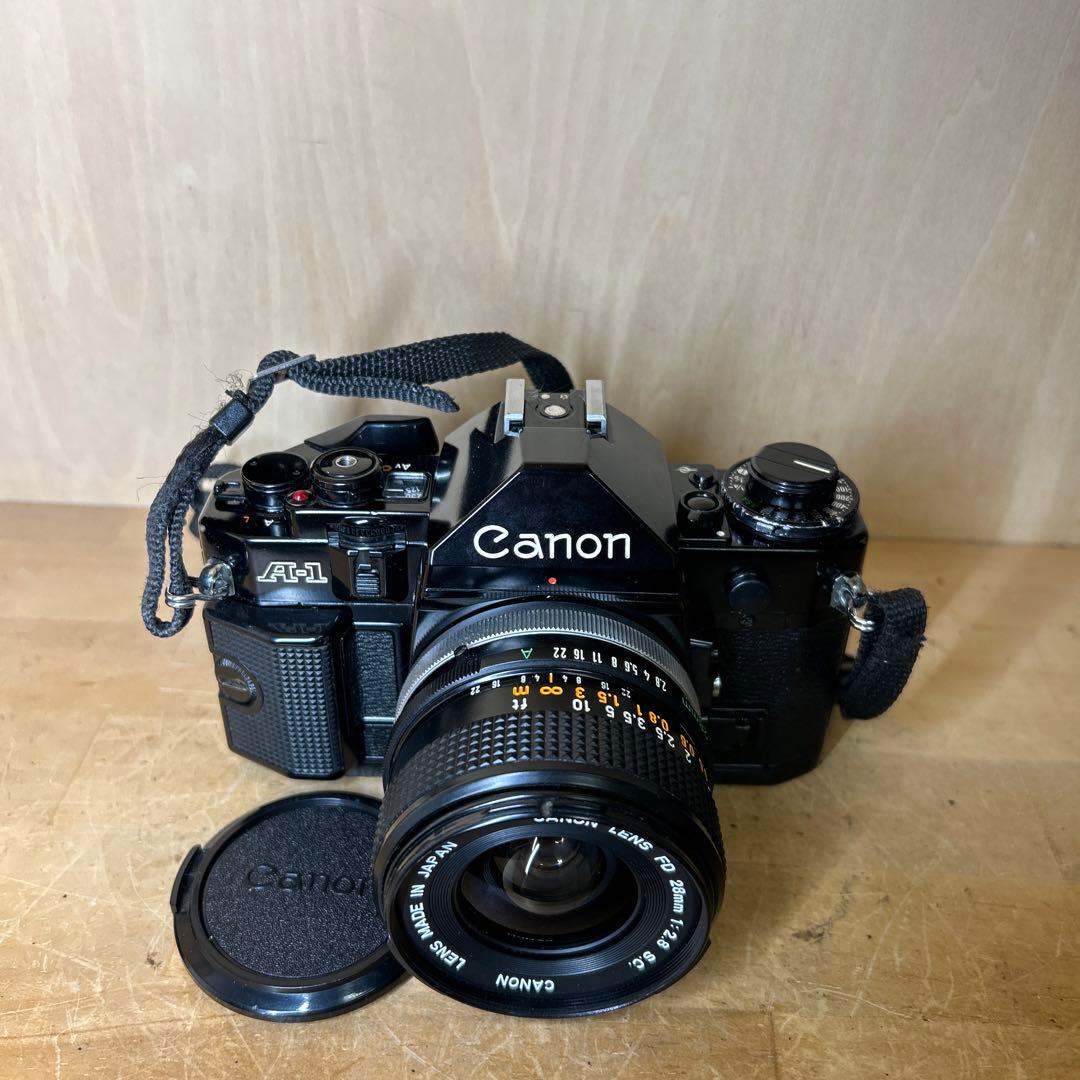 Canon A-1+FD 28mm f2.8 S.C 鳴きなし　完動美品