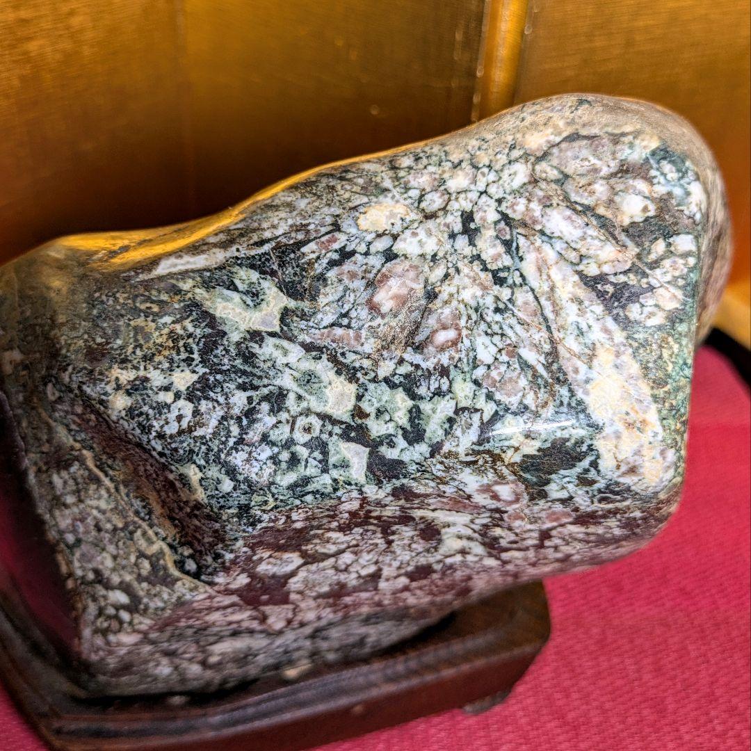 菊花石 縦横型 岐阜県根尾谷産4.8㌔ 鑑賞石 観賞石 水石 盆石 天然石 置物