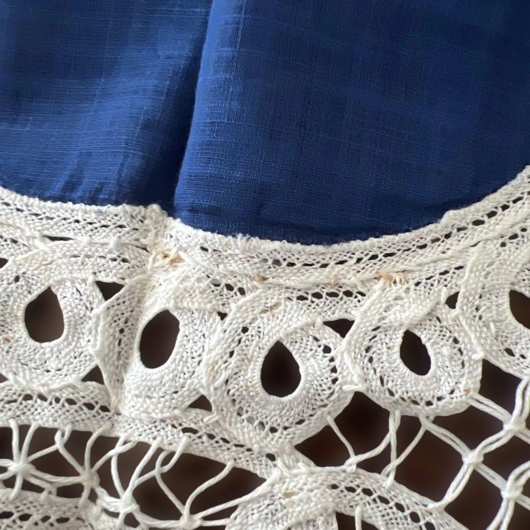 バテンレース刺繍ハンカチ　プレイスマット　アンティーク　スワトウ刺繍　ボビン