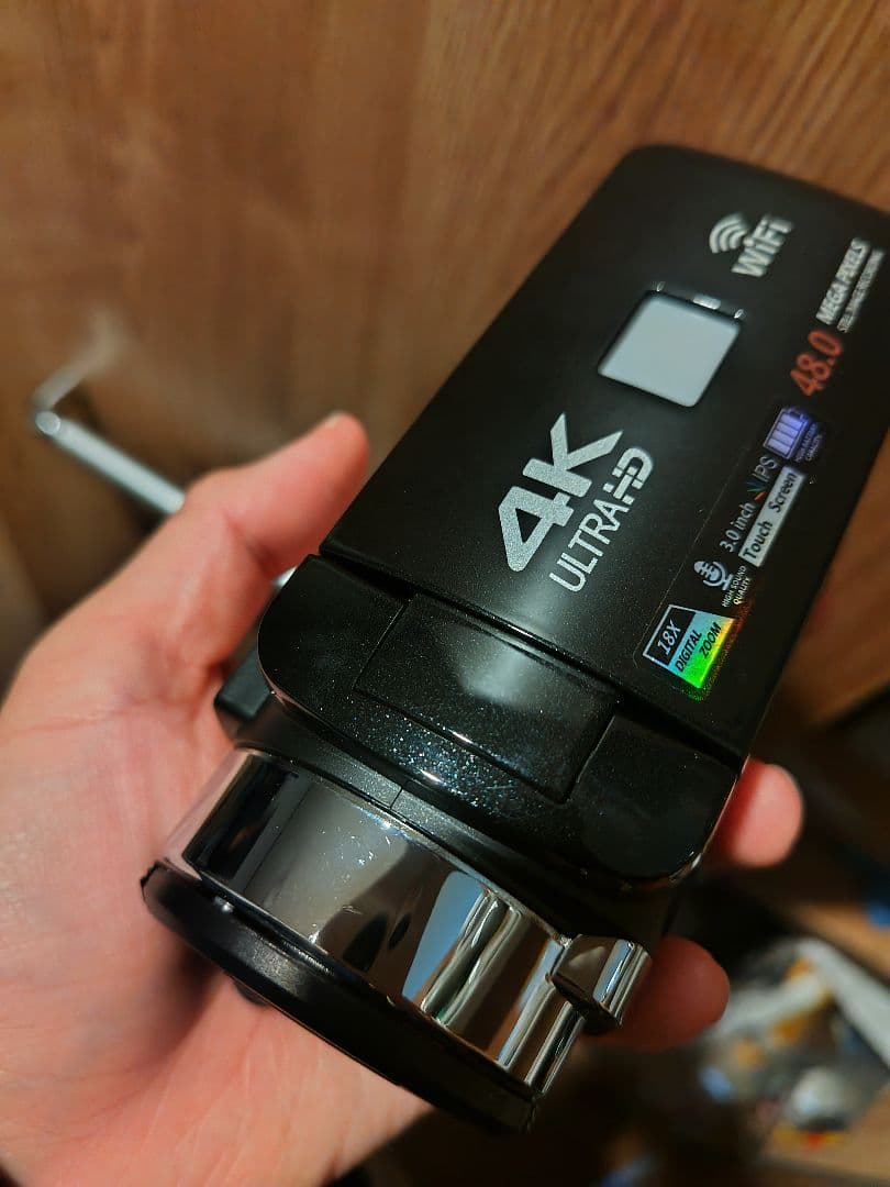 ビデオカメラ 4K 本体 4800万画素 18倍デジタルズーム 撮影 Wif