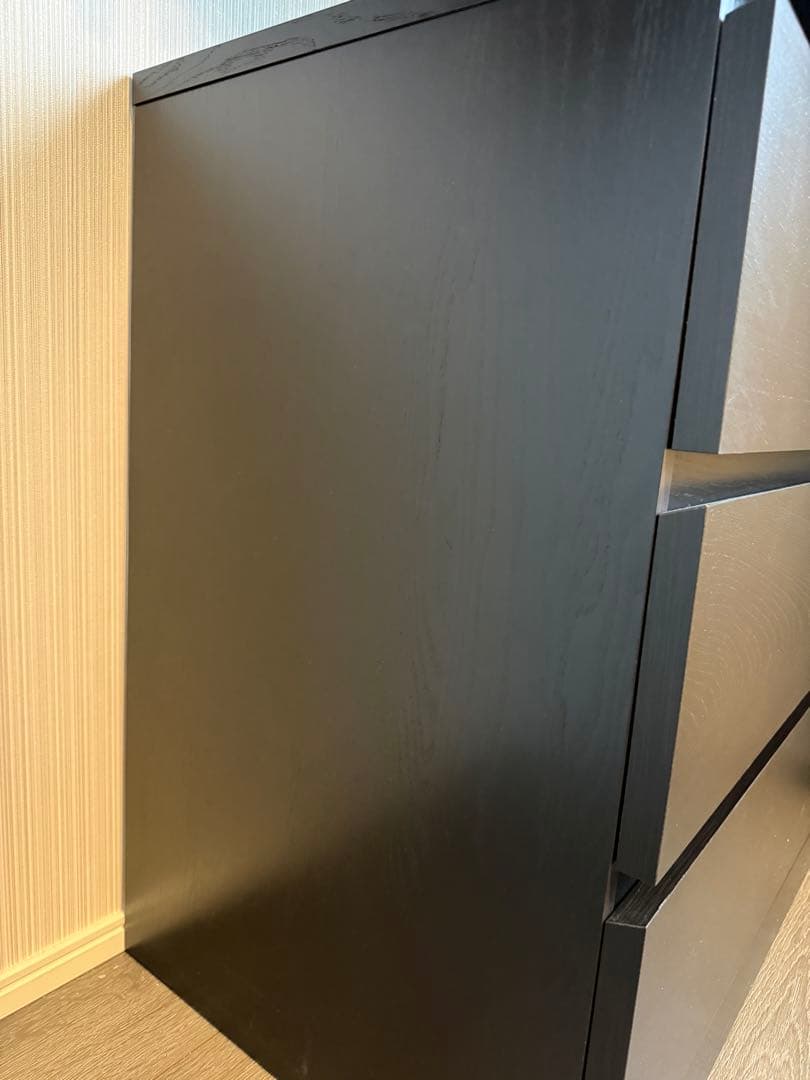 【未使用】IKEA マルム 3段 ブラックブラウン