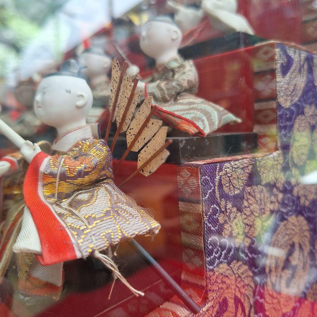 ミニ　雛人形セット ガラスケース付き　昭和レトロ