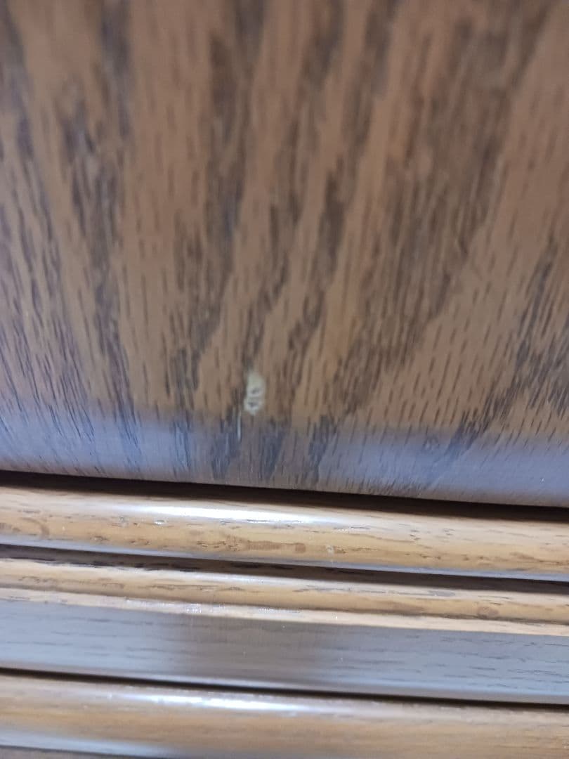 【美品】3ドア木製タンス ブラウン