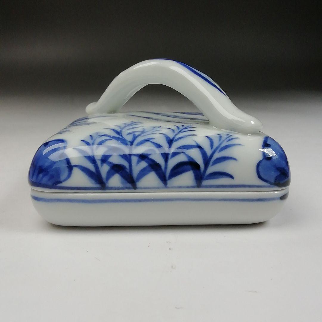 Ｗ１２９　香合　『隅田川　香合』『高野昭阿弥 造』　共箱　茶道具