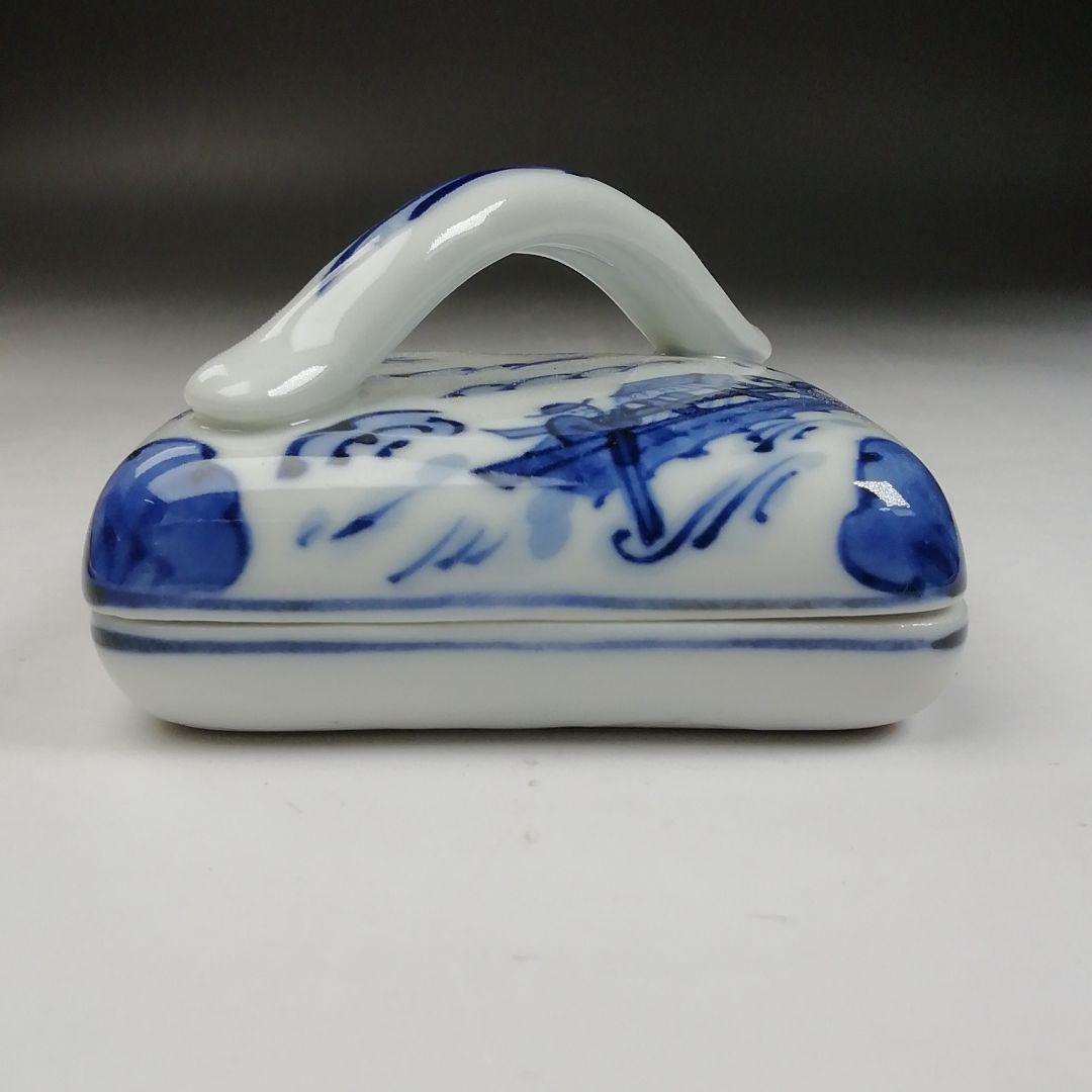 Ｗ１２９　香合　『隅田川　香合』『高野昭阿弥 造』　共箱　茶道具