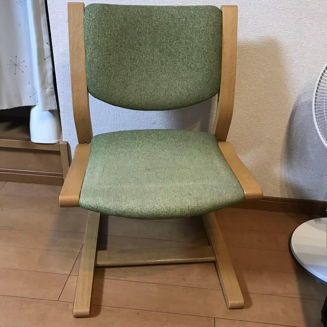 ベネッセ カリモクチェアー　緑　早い者勝ち