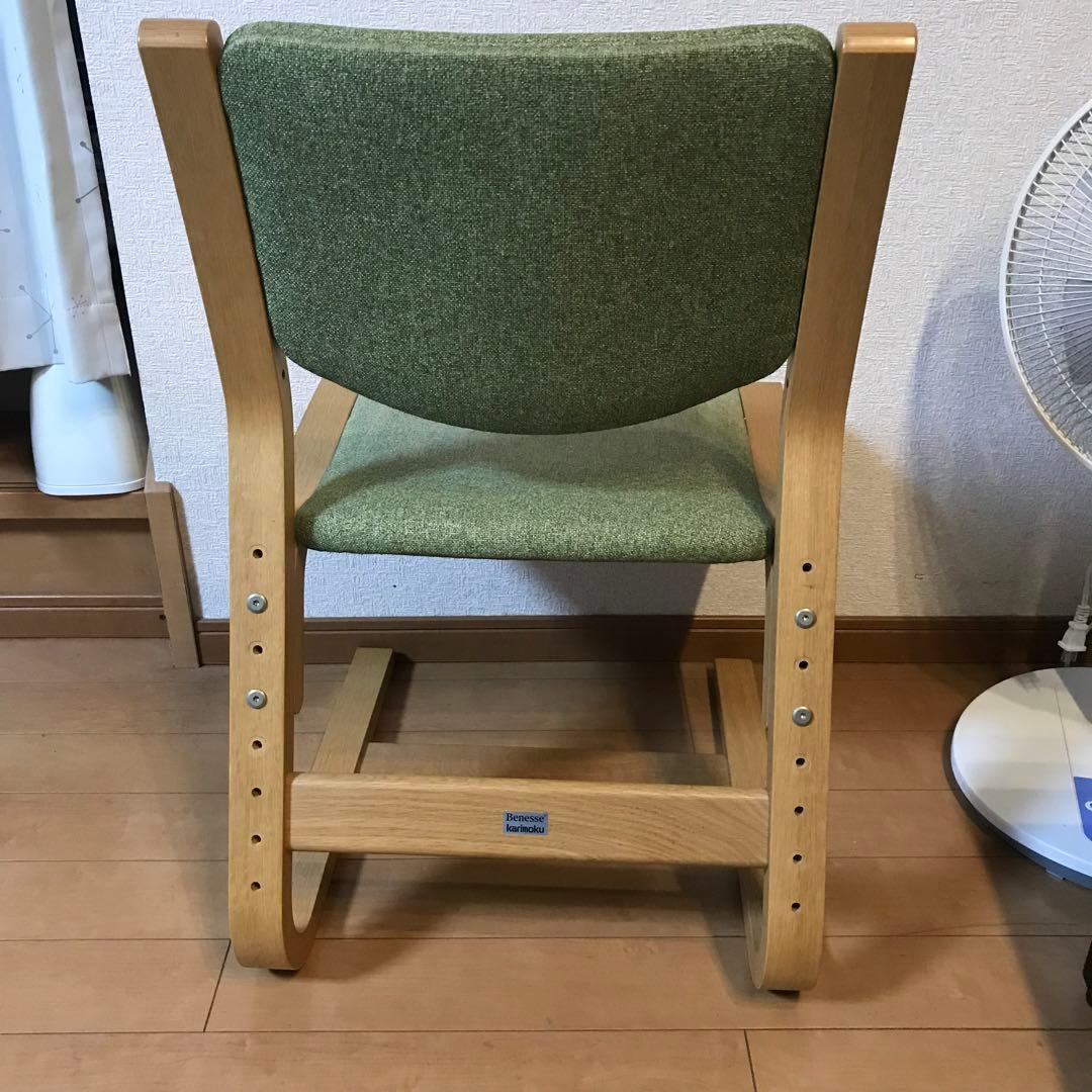 ベネッセ カリモクチェアー　緑　早い者勝ち