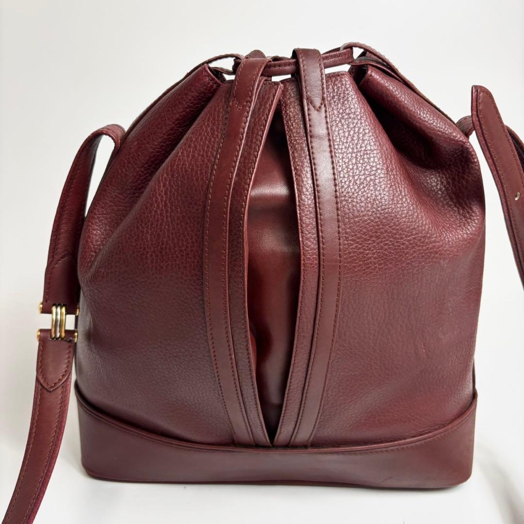 希少✨Cartier カルティエ 巾着 ショルダーバッグ マストライン 斜め掛け