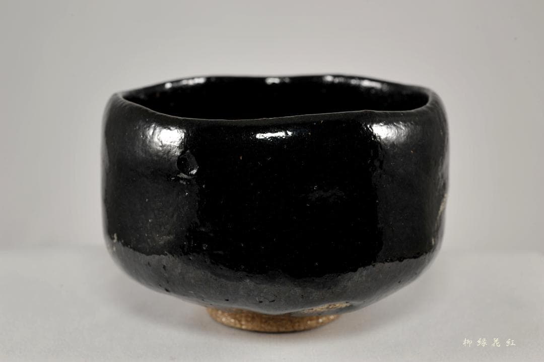 【argktgng】九代 大樋長左衛門 黒茶碗 共箱 茶道具