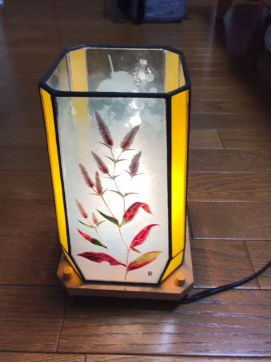 ☆最終値下げ☆ステンドグラスランプ　照明　豊本善隆先生作品定価48万円