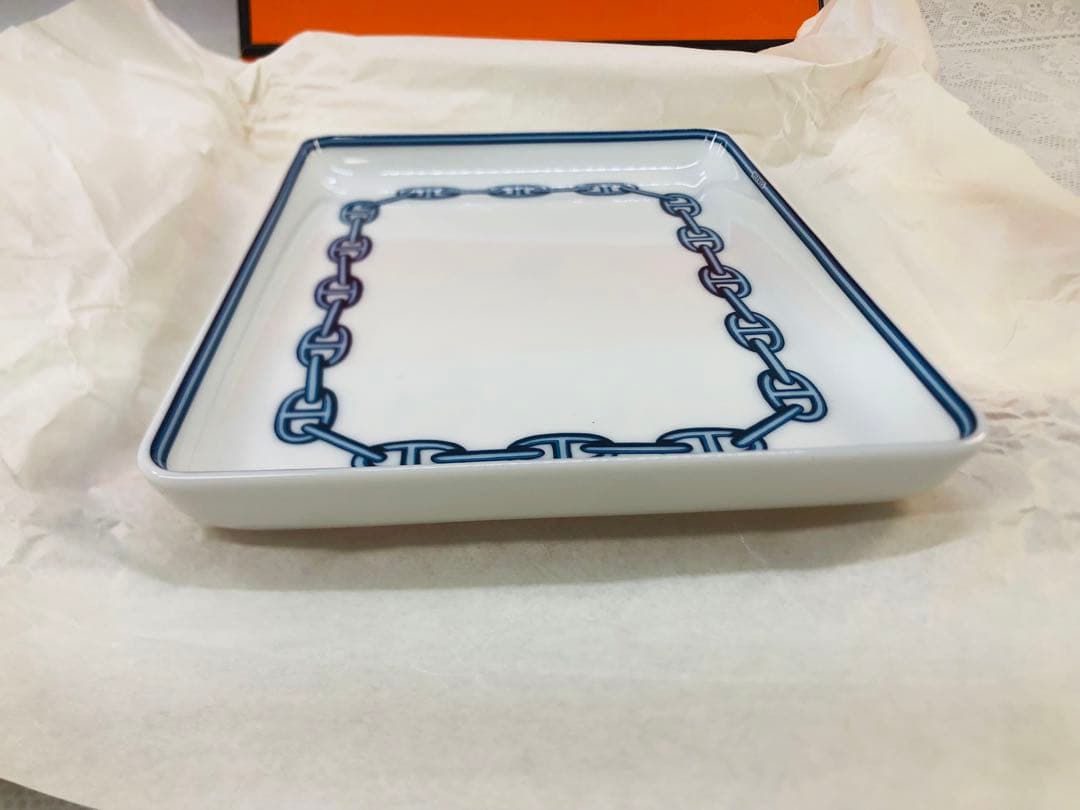 HERMES チェーンモチーフ 長方形皿