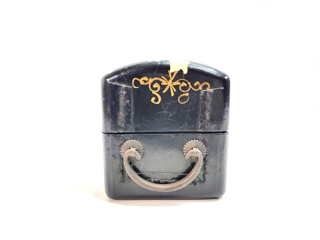 【送料無料・蔵出し・名品】枕箱　中国清朝　骨董品　双龍金彩（五指）　王朝出し品