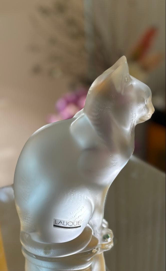LALIQE ラリック　座る猫　猫の置物