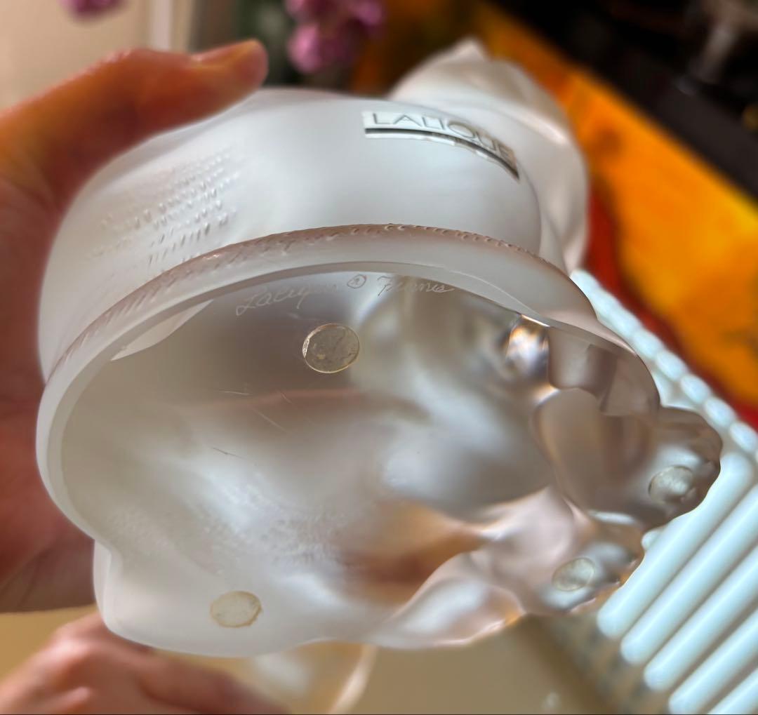 LALIQE ラリック　座る猫　猫の置物