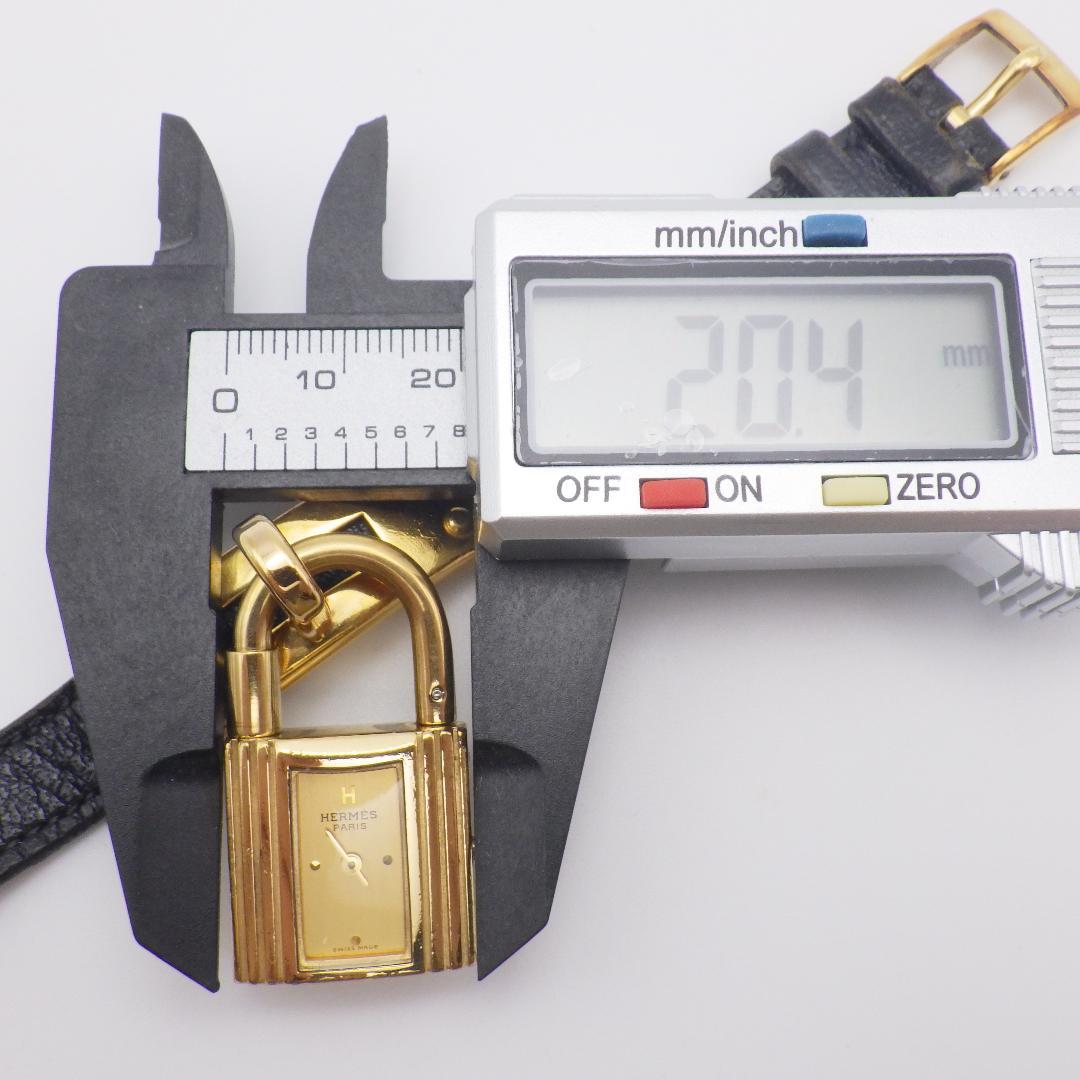 稼働 エルメス ケリーウォッチ レディース ゴールド パドロック オリジナル箱付