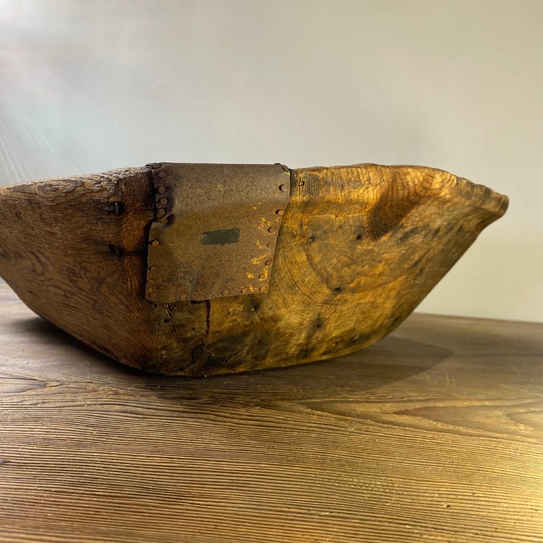 アンティークウッドボウル 大きな木の器