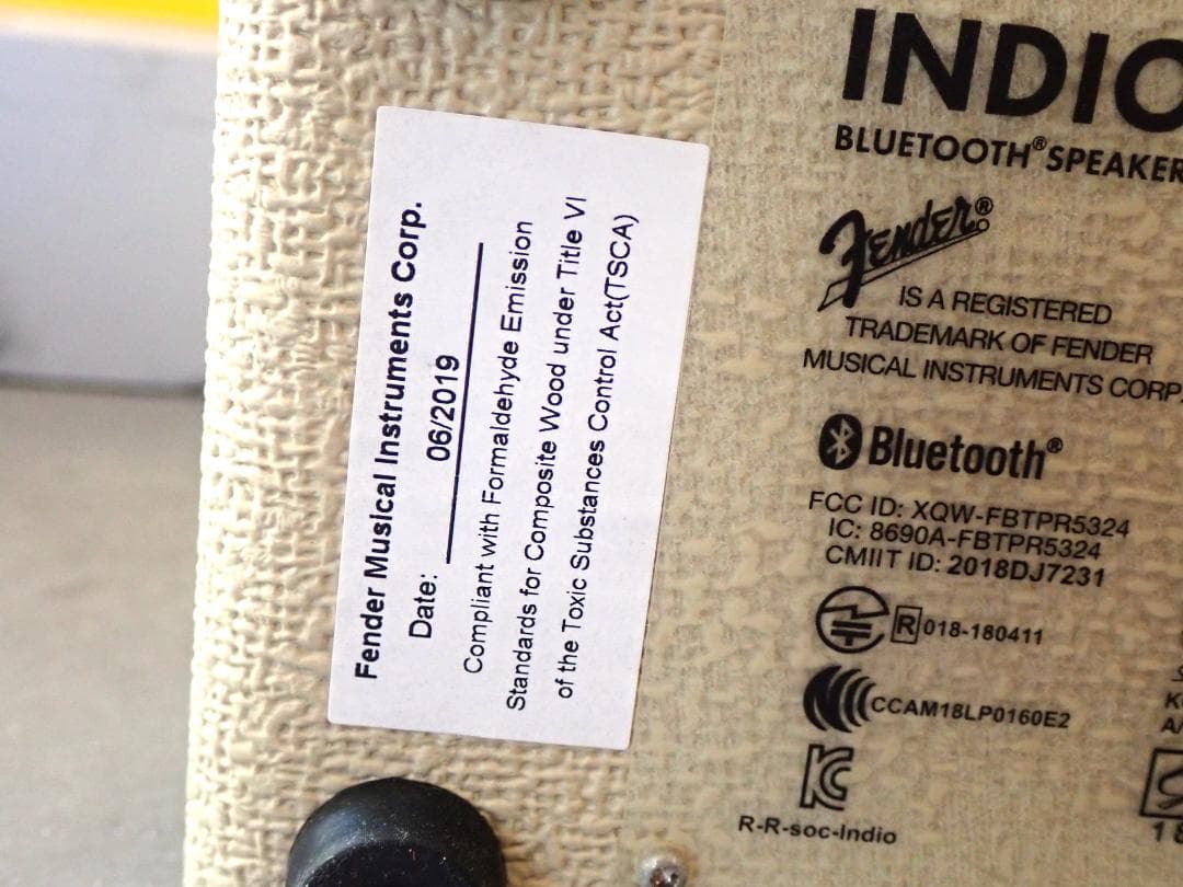 Fender Indio Bluetooth スピーカー 音響機器☆動作確認済☆