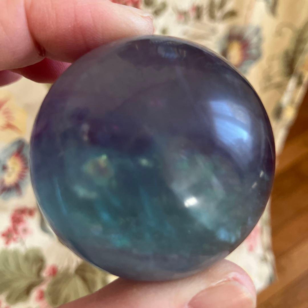 Dさま専用美！レインボー入り　トリプルカラーフローライト　スフィア　E11