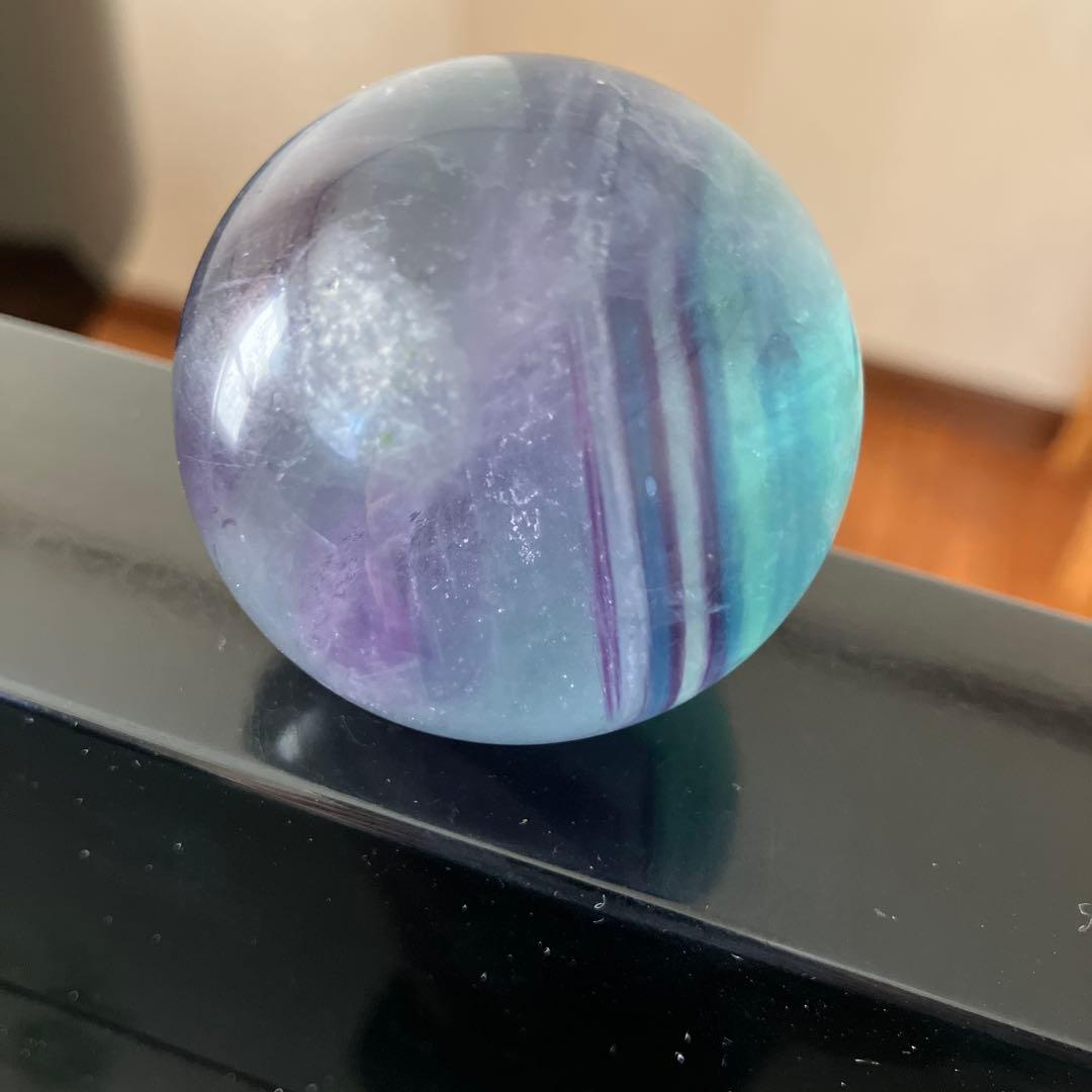 Dさま専用美！レインボー入り　トリプルカラーフローライト　スフィア　E11