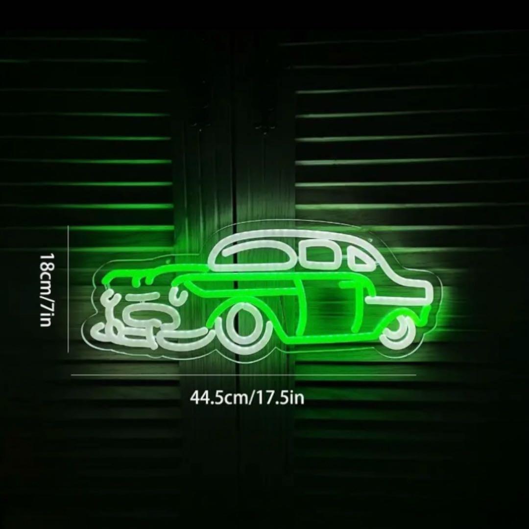ネオンサイン クラシックカー LED 壁飾り USB接続 ガレージ インテリア♪