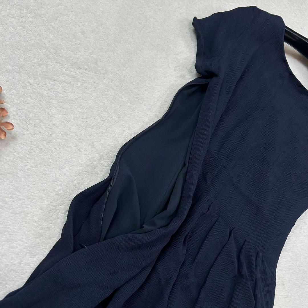 K939 美品 M ジョルジオアルマーニ プリーツ ひざ丈ワンピース レディース