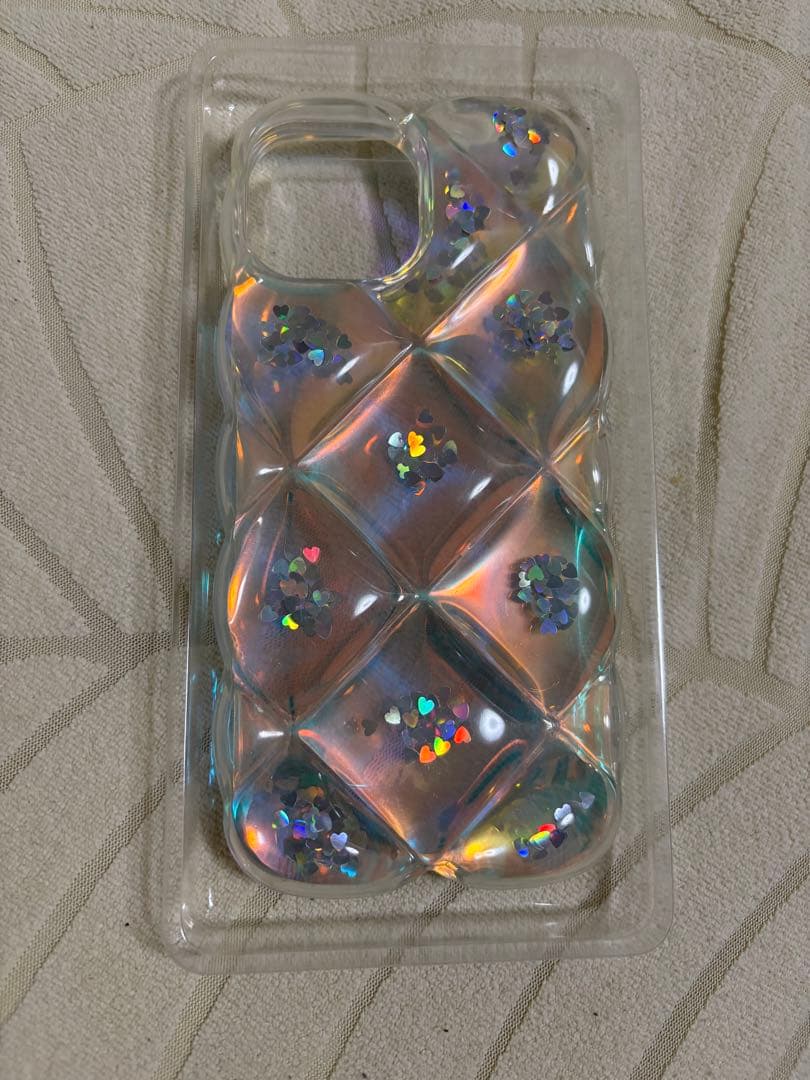 銀*河様 クリアキルティングケース iPhone13 スマホケース　モバイル