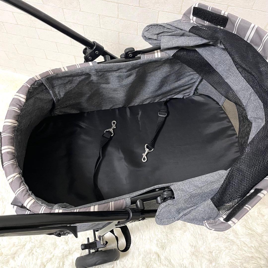 GEX わんわんカートスマートハンディ ストライプグレー