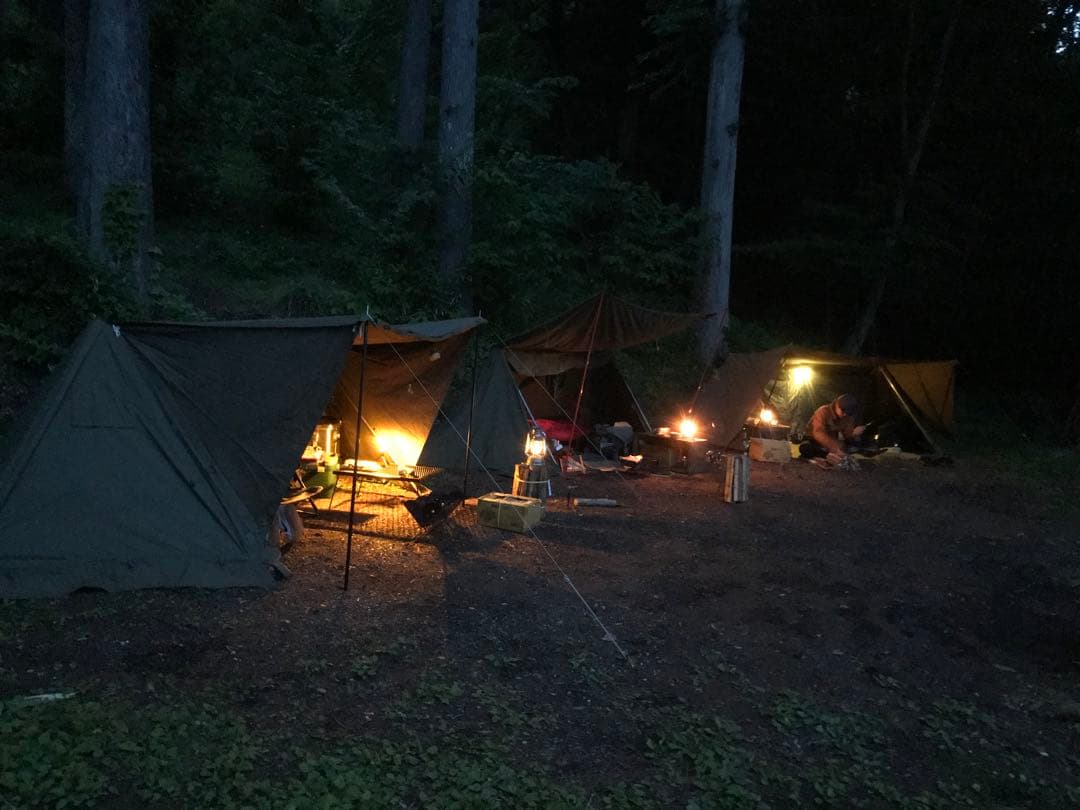 取説付《usパップテント仕様》二股フレーム＋棟ポール　らくらく設営快適空間⭐︎