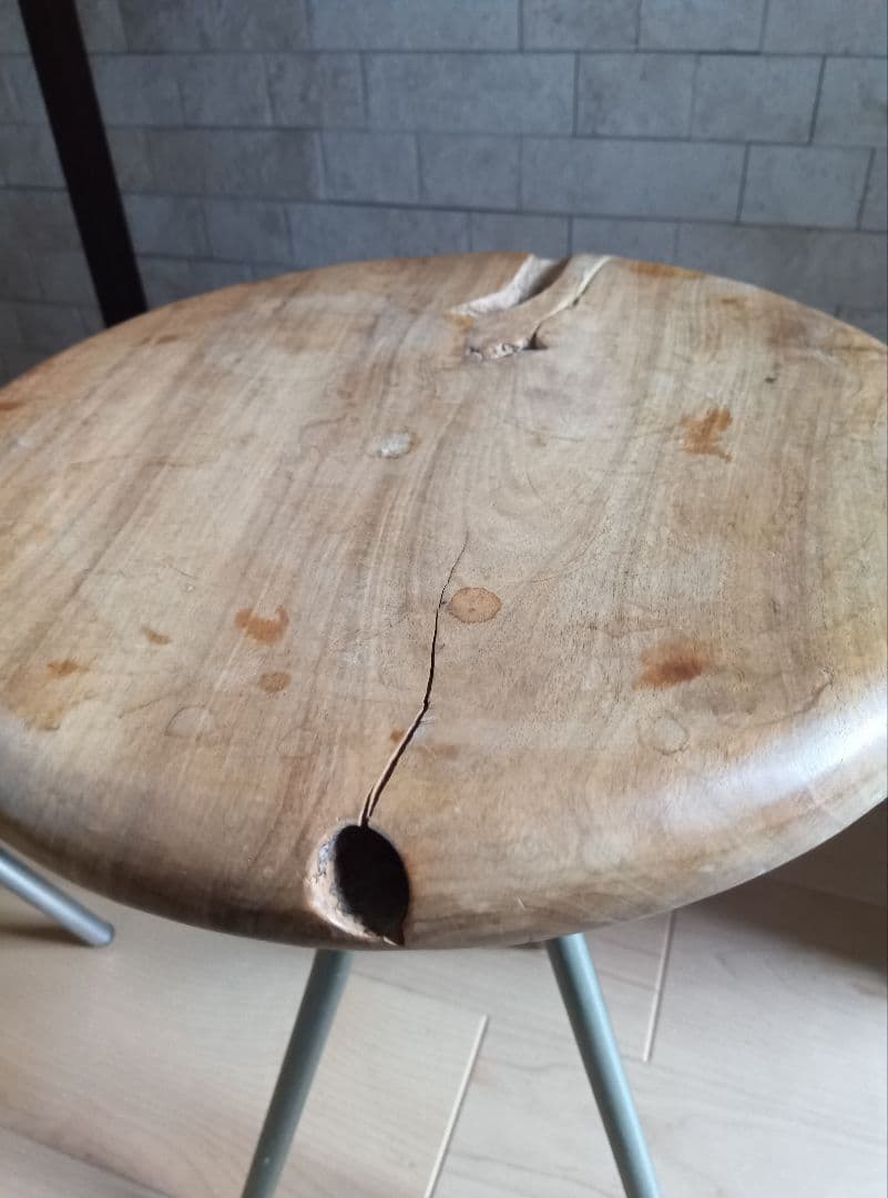 無垢材天板スツール